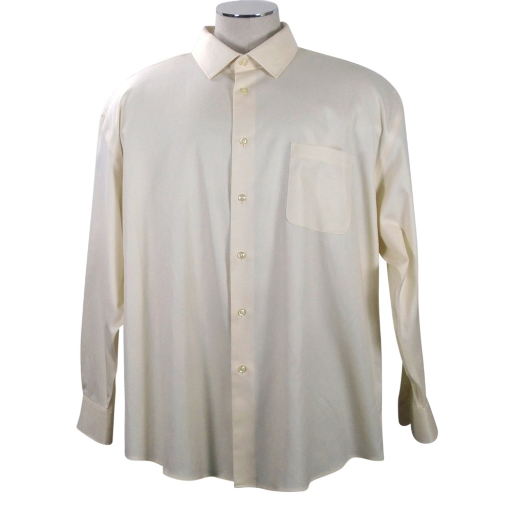 Pronto Uomo Ecru Queen's Oxford Dress Shirt Men's